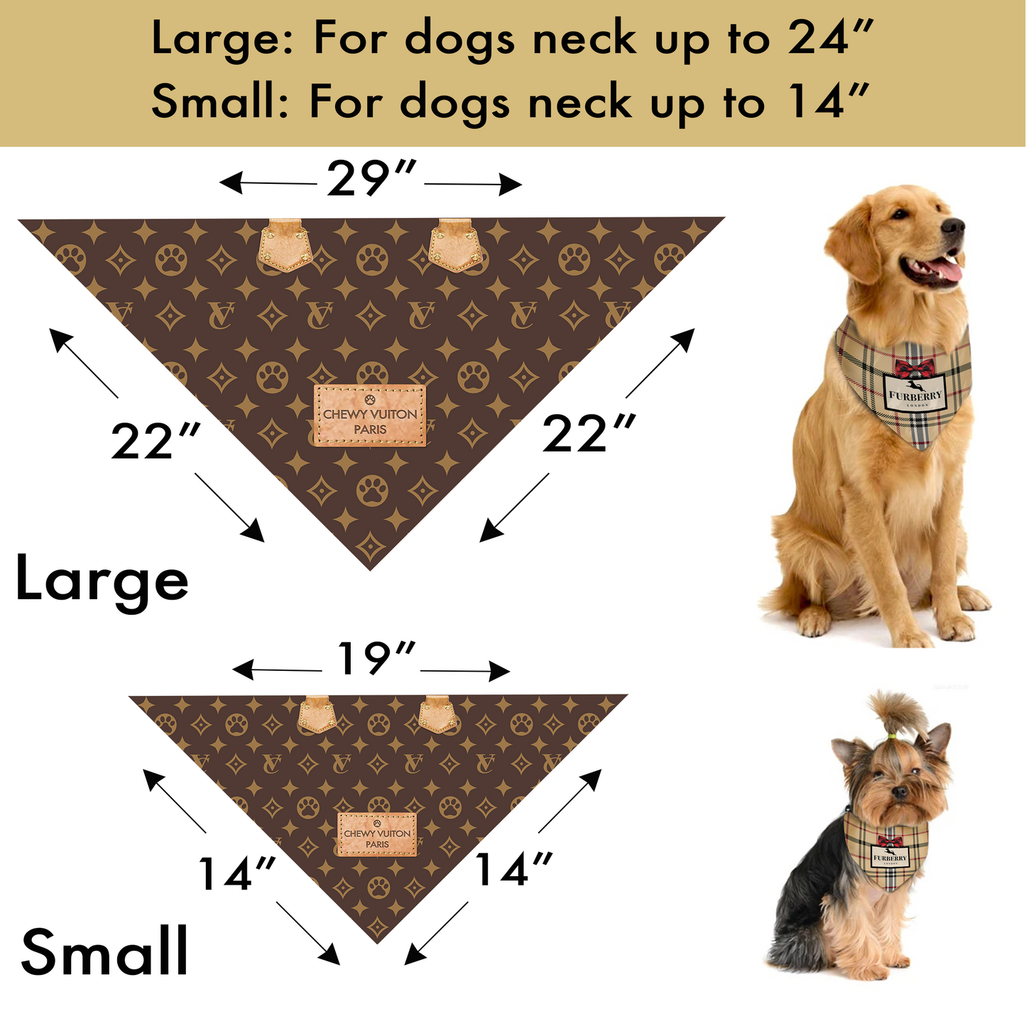 Luxury dog bandana fas