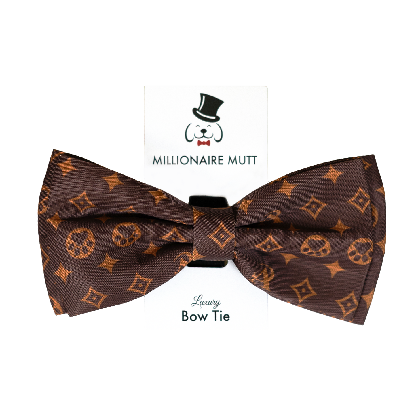 Luxury dog bow tie fashion parody chewy vuiton