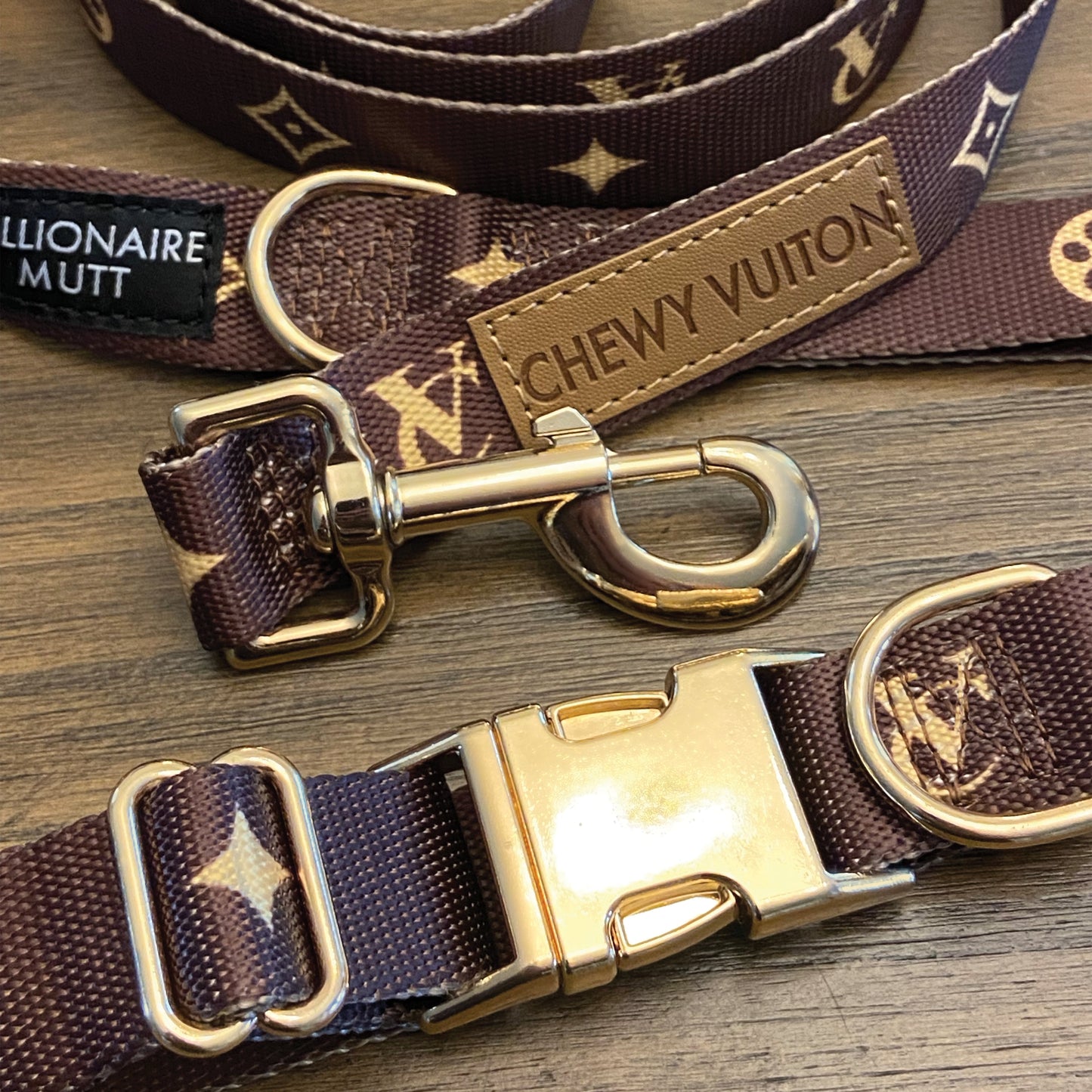 Chewy Vuiton Leash & Collar Set